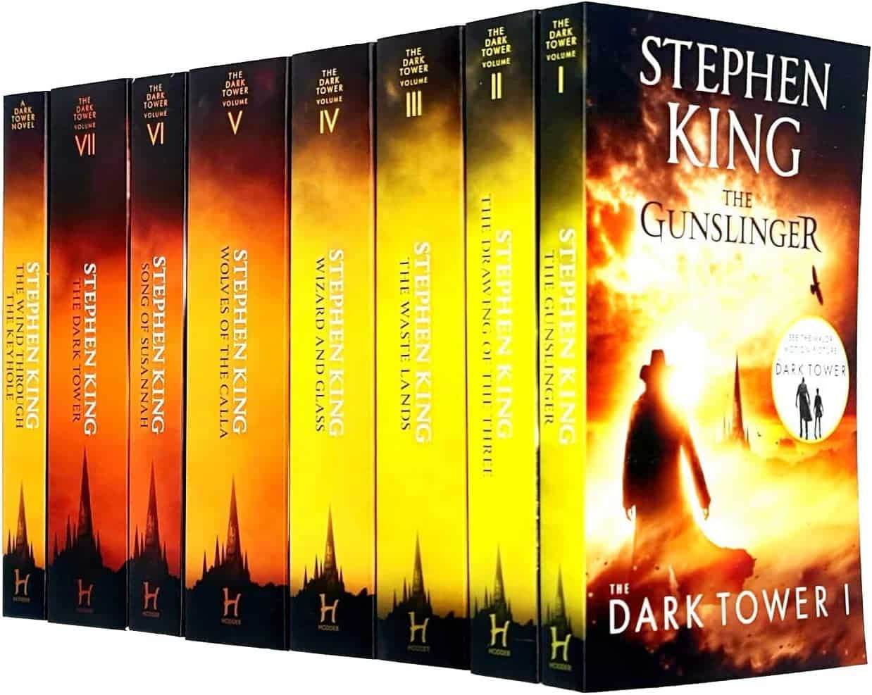 The Dark Tower Series Books Volume 1 - 8 Collection Set By Stephen King (Gunslinger, Drawing Of ...