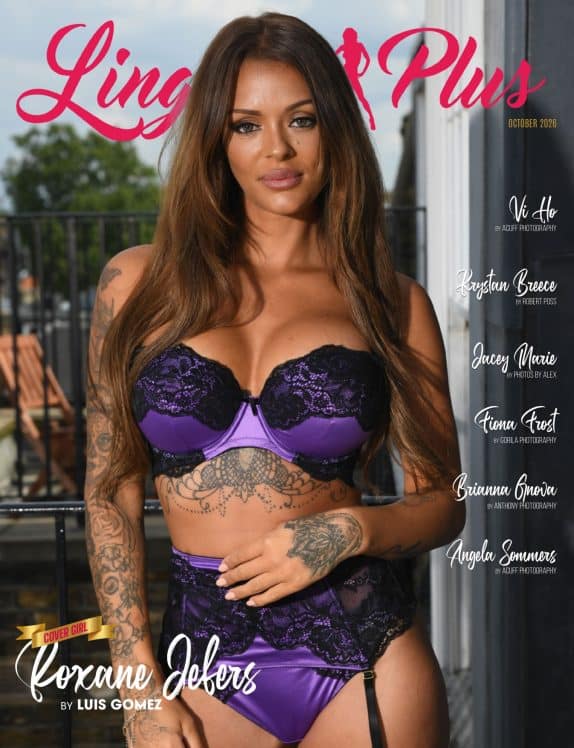 Lingerie Plus Magazine - October 2026 - Roxane Jefers cover featuring Roxane Jefers