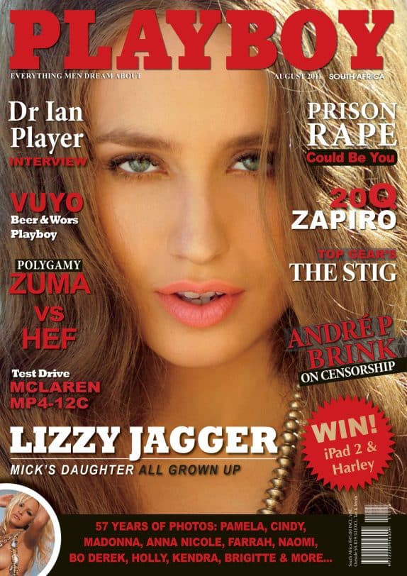 Playboy South Africa Magazine - August 2011 - Lizzy Jagger cover